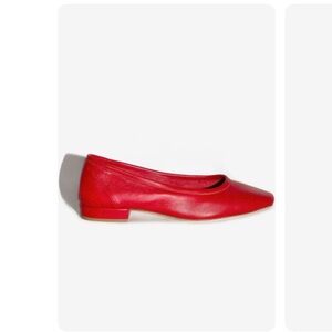 Maryam Nassir Zadeh Serafina Flat in Rosso Calf sz 41 NWT